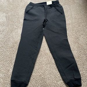 New Women’s Black With White Polka Dots Max Studio Jogger Size XS With Tags